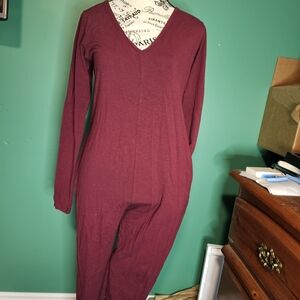Smash + Tess Maroon Long Sleeve Romper